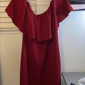 Red Off Shoulder Dress
